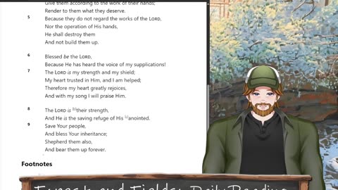 Forest and Fields Daily reading: Psalm 28