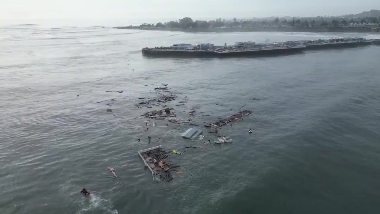 Video of the destruction on the Santa Cruz Wharf