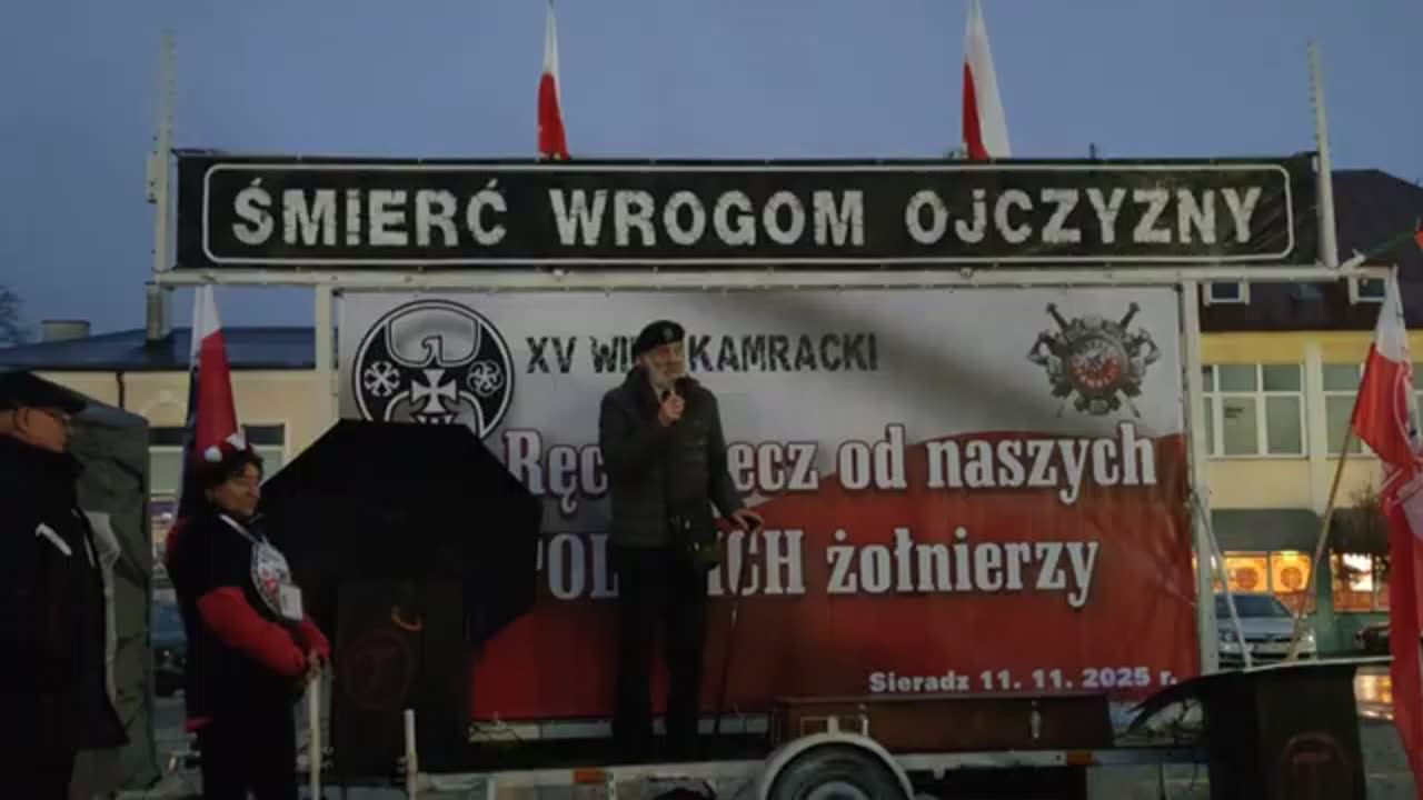 RĘCE PRECZ OD NASZYCH POLSKICH ŻOŁNIERZY - Sieradz 11.11.2025r.