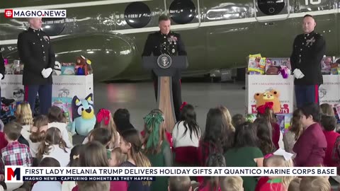 🇺🇸 First Lady Melania Trump Delivers Toys to Children of US Service Members at Quantico Base [LIVE]