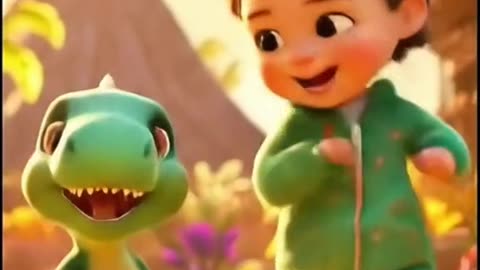 🦕 Dino Dance Party | Cute Baby and Dinosaur Animation | Fun Kids Song