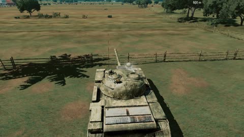 T-55A main battle tank at the firing range