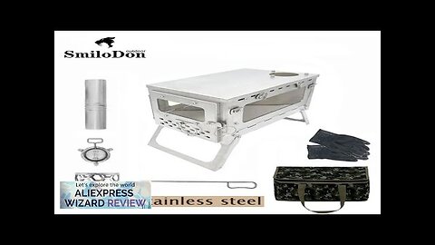 Smilodon-Folding Stainless Steel Firewood Stove Portable Camping Tent Stove with Chimney Review