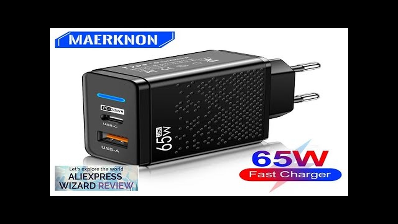 65W GaN Fast Charger Tablet Laptop Type C PD Quick Charger EU Review