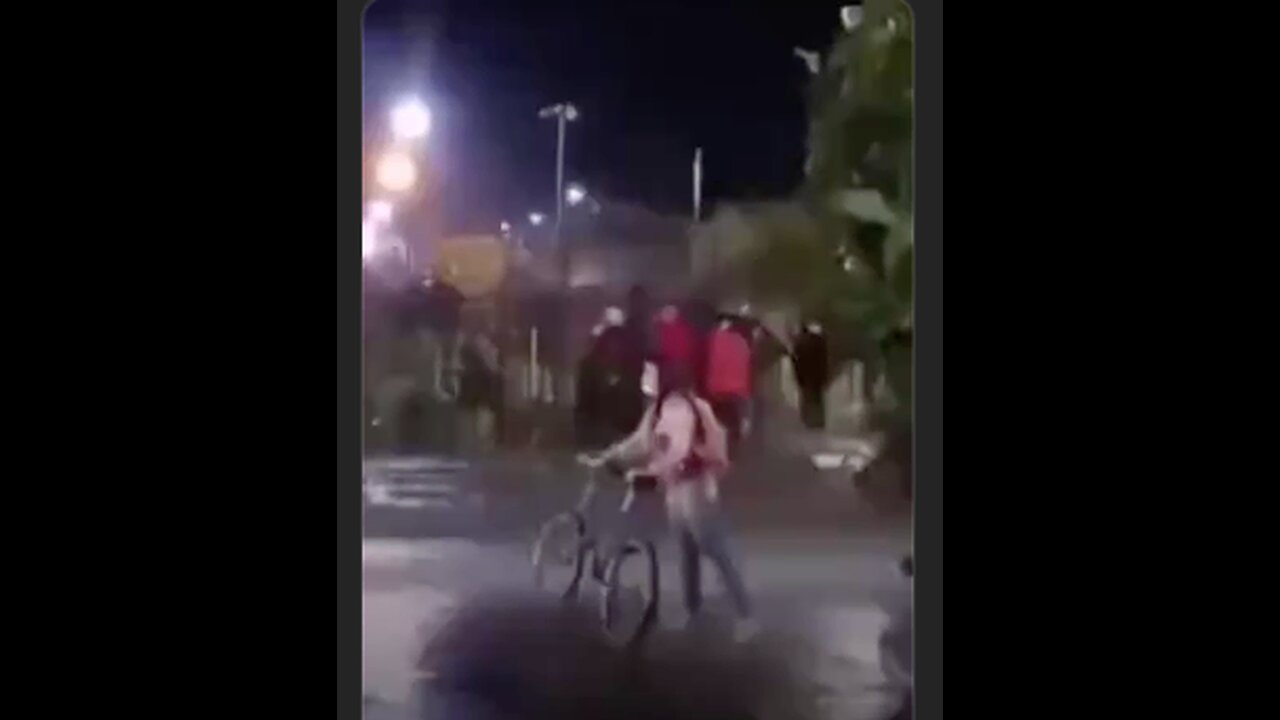 Brave? Yes. Brains? No. Water Cannon vs. Bicycle Girl. I can't stop laughing🚲😳😆😆