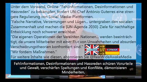 🇬🇧UT🇩🇪Unter dem Vorwand, Online-"Fehlinformationen,Desinformationen und Hassreden" zu bekämpfen