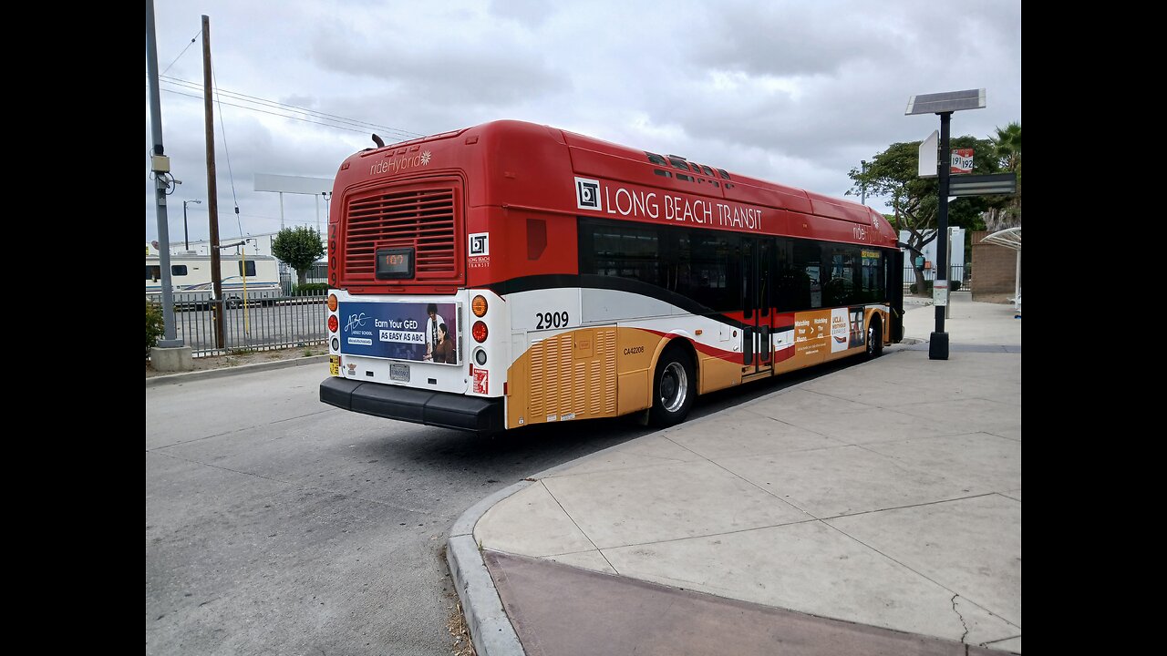 Long Beach Transit 2008 New Flyer GE40LFA 2909