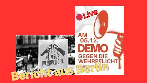 Live🛑:"Nein zur Wehrpflicht"-Berlin #05122025