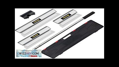 VEVOR Skimming Blade Set25+40+60 cm Blades + 35"-78" Extension Handle，European Stainless Review