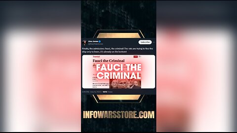 Mockingbird Media Admits Fauci is a Criminal - Alex Jones on X