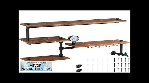 VEVOR Iron Pipes Shelving Industrial Steel Pipe Shelf w/ 4-Tier Wood Planks Review