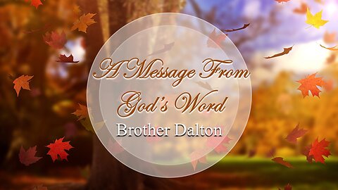 A Message From God's Word