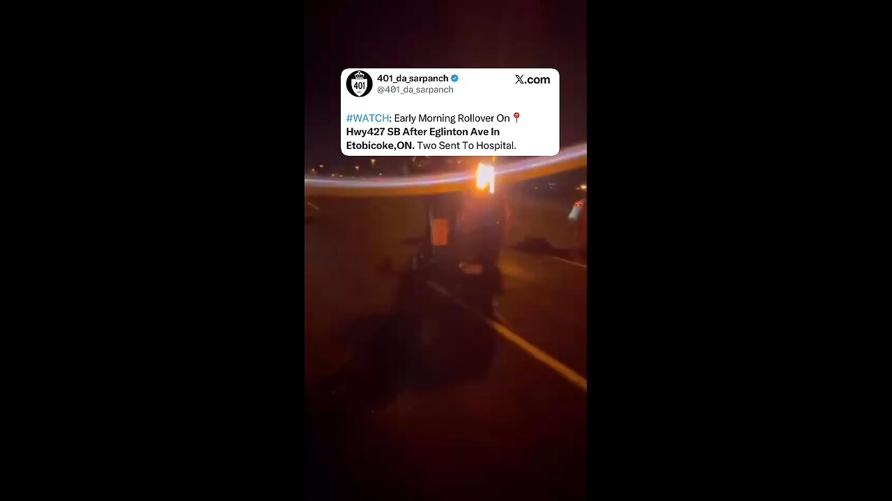 Crash On Hwy427 In Toronto