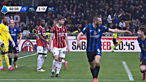 MILAN vs INTER | HIGHLIGHTS | De Vrij Scores Last-Minute Equaliser!