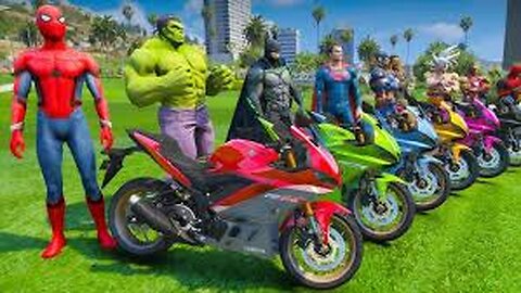 “Spider-Man Superbike Race Challenge – Epic Marvel vs DC Stunt Showdown”