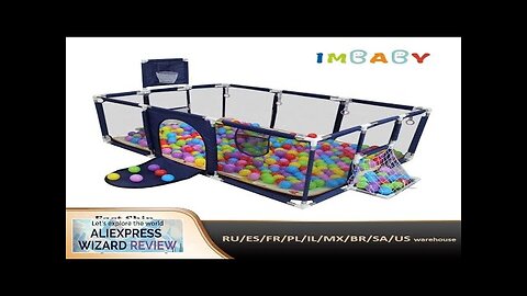 IMBABY Playpen for Children Indoor Baby Playpens With Basketball Frame Baby Activity Review