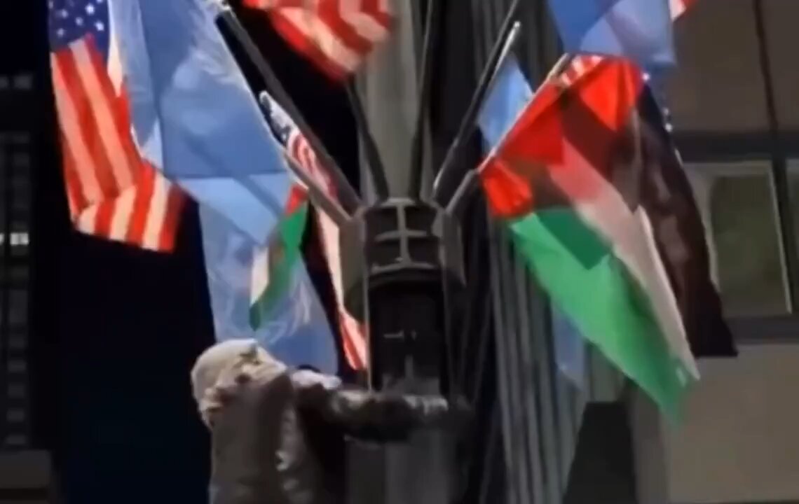 Muslim Tears Down American Flag In NYC & I s Cheered On