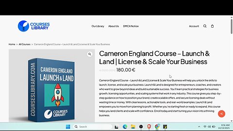 (courseslibrary.com)Launch & Land by Cameron England
