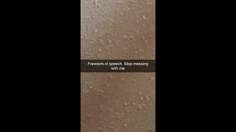 Freedom of speech. Stop messing with me.