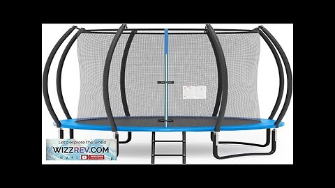 8FT 10FT 12FT 14FT Trampoline with Enclosure Net Outdoor Jump Rectangle Trampoline Review