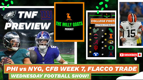 Eagles + Giants TNF Preview, CFB Week 7 Upset Alert, & NFL Week 6 Look Ahead