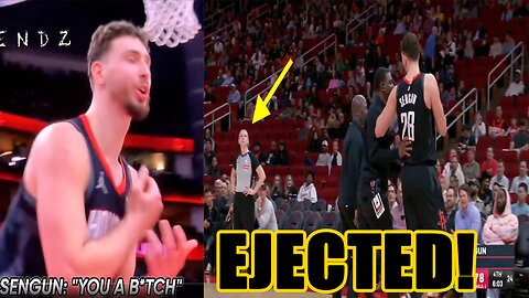 Rockets star Alperen Sengun EJECTED for calling female ref a BI*CH multiple times!