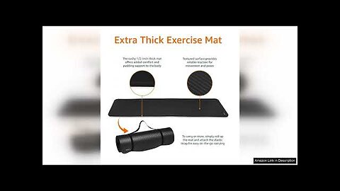 Amazon Basics 1/2-Inch Extra Thick Exercise Yoga Mat Review