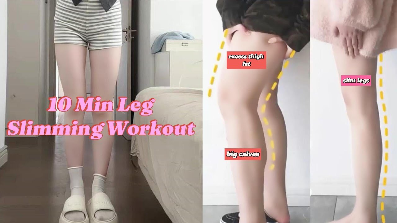 🔥 10-Minute Slim Legs Workout | Lose 4cm in Just 1 Week at Home – No Equipment