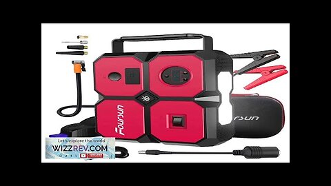 EU/USA Direct Foursun 26800Mah 4000A Portable Car Jump Starter with Air Compressor Review