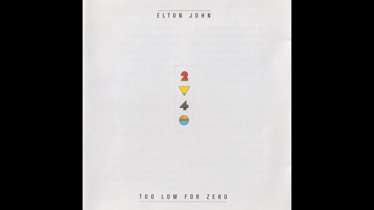 Elton John - Too Low For Zero (Europe) 1983/1998 CD