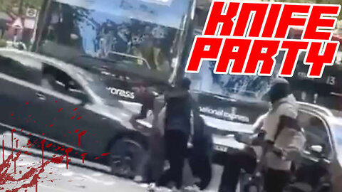 Car Rams Migrants Who Were Stabbing Each Other 