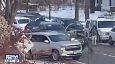 Video taken from the front shows the ICE agent being hit!