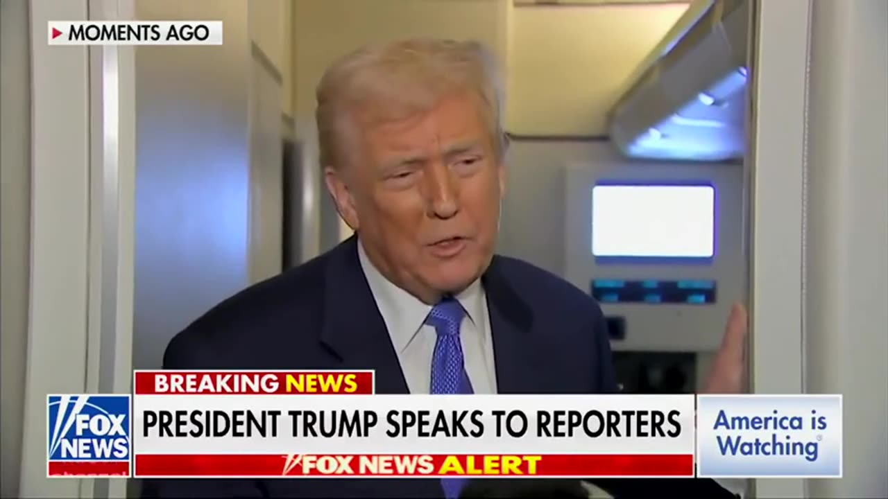 BREAKING: Trump Holds First Ever Press Conference During Flight With The Media On Air Force One.