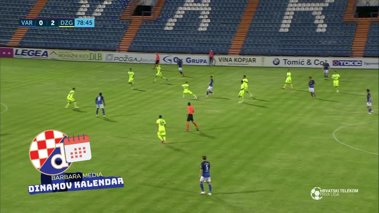 VARAŽDIN vs DINAMO 1-3 (27.kolo, HT Prva liga 19-20). Dinamov Kalendar