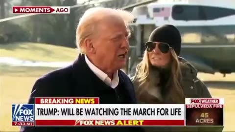 President Trump w/ Melania speaks to press before leaving to visit NC DISASTER AREAS of Hurricane Helene - Likely speak to Victims