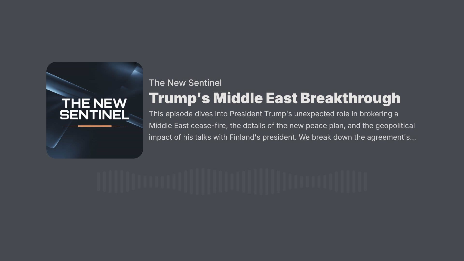 Trumps Middle East Breakthrough