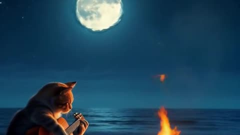 🌊 Whisper of the Sea Breeze | When the Ocean Tells a Love Story 💙🐱 | AI Cute Cat Short