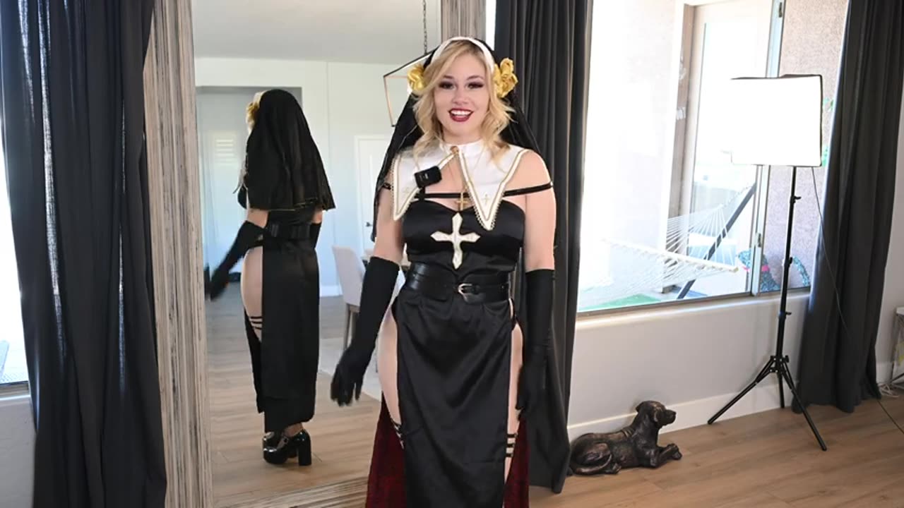 Naughty Gothic Nun Try On.. Too Much? |💦🍑