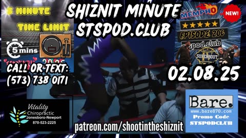 SHIZNIT MINUTE 02.08.25 -BT TALKS MEMPHIS WRESTLING!