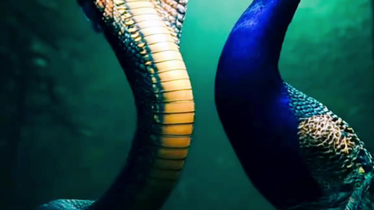 a fusion of a snake and a peacock ai video