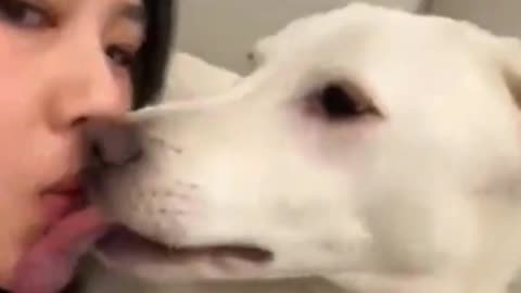 Would you kiss your pet that sweetly? 😱