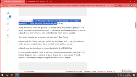 Trump assina decreto declarando que venda do TikTok está pronta e a avalia em US$14 bilhões