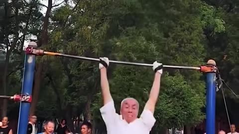 old grandfather with his skills