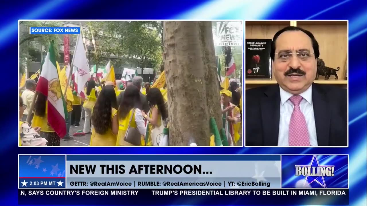 IRANIANS PROTEST THE IRANIAN PRESIDENT AT UN