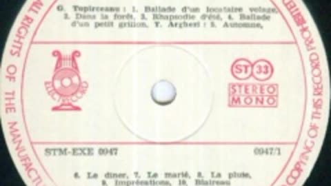 "Le diner" traducere din Tudor Argezi in recitarea Marica Beligan