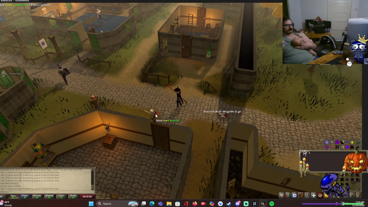 Got the baby and runescape!