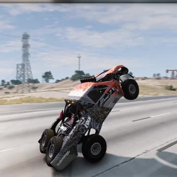 Trophy Truck Wheelie in Beamng