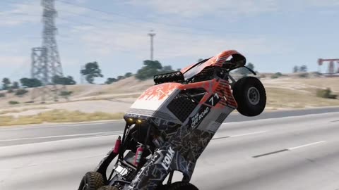 Trophy Truck Wheelie in Beamng