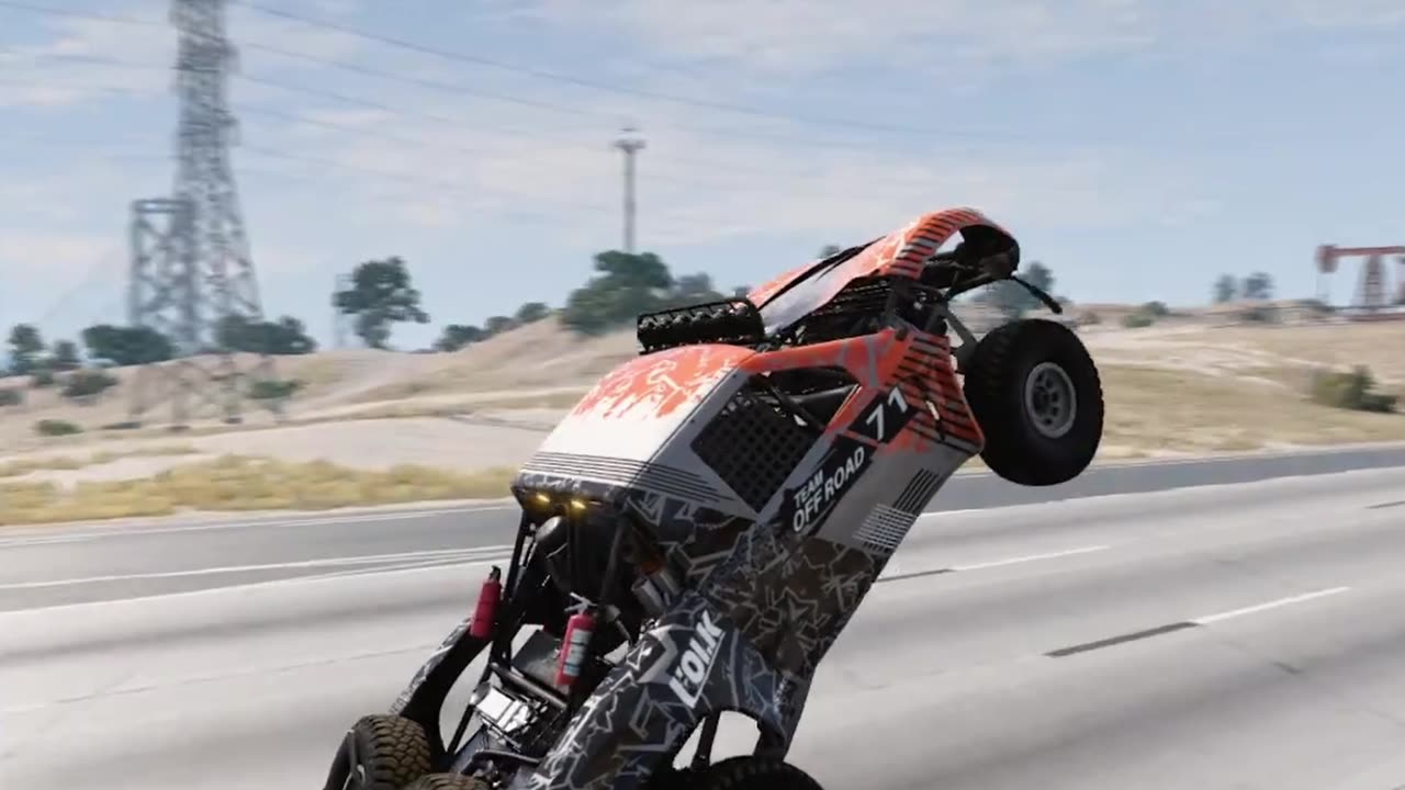 Trophy Truck Wheelie in Beamng