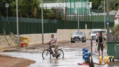 Floods trap people in cars in Spain’s Catalonia region